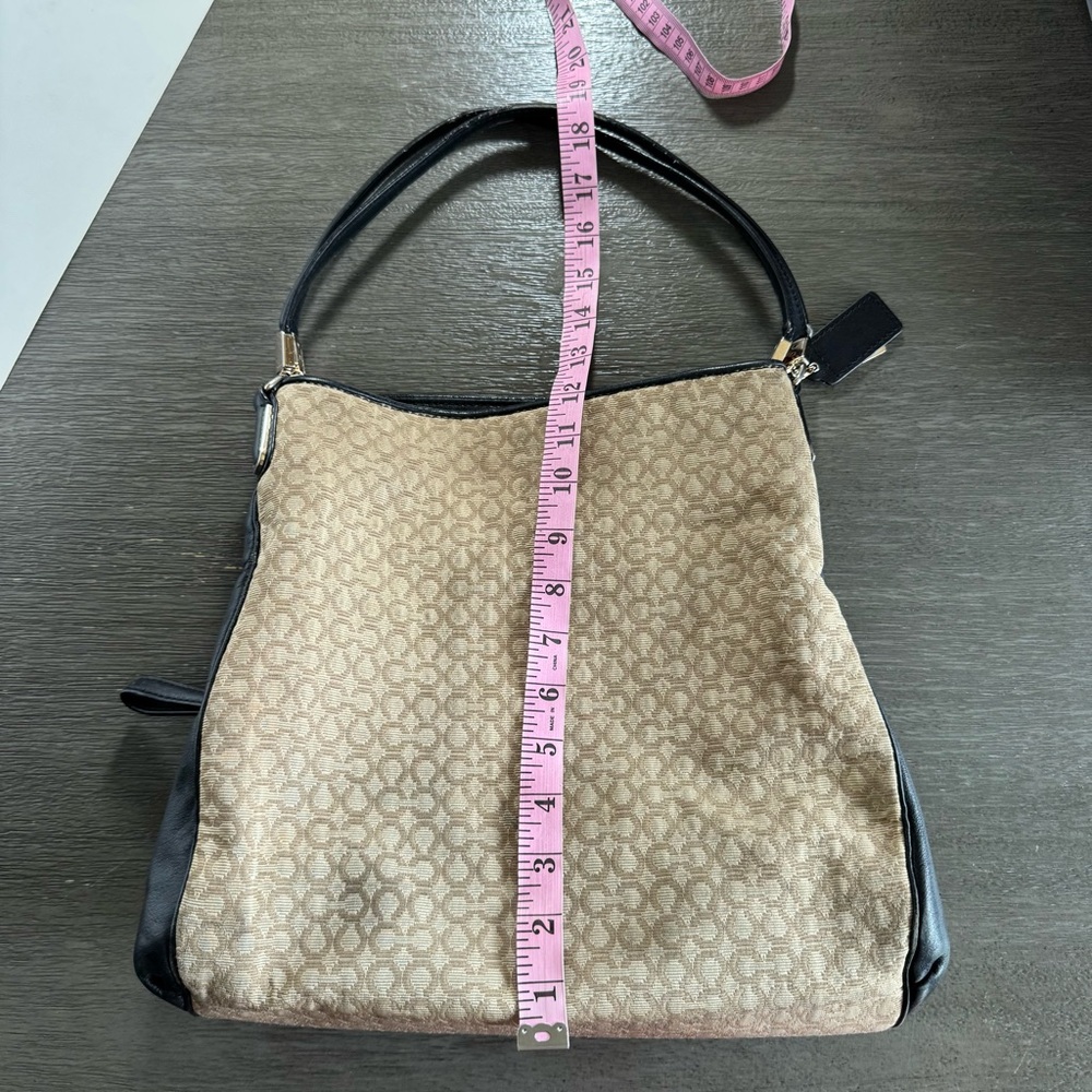 Coach Madison Phoebe Needlepoint Shoulder Bag Leather Purse Monogram - Picture 9 of 10